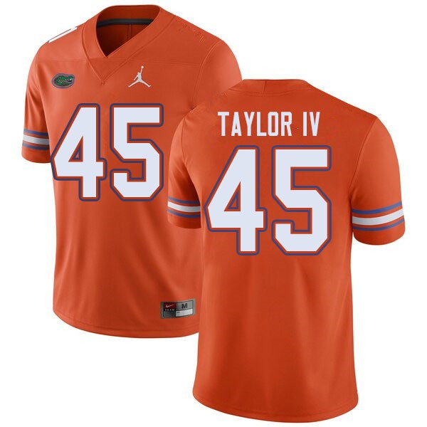 Jordan Brand Men #45 Clifford Taylor IV Florida Gators College Football Jersey Orange